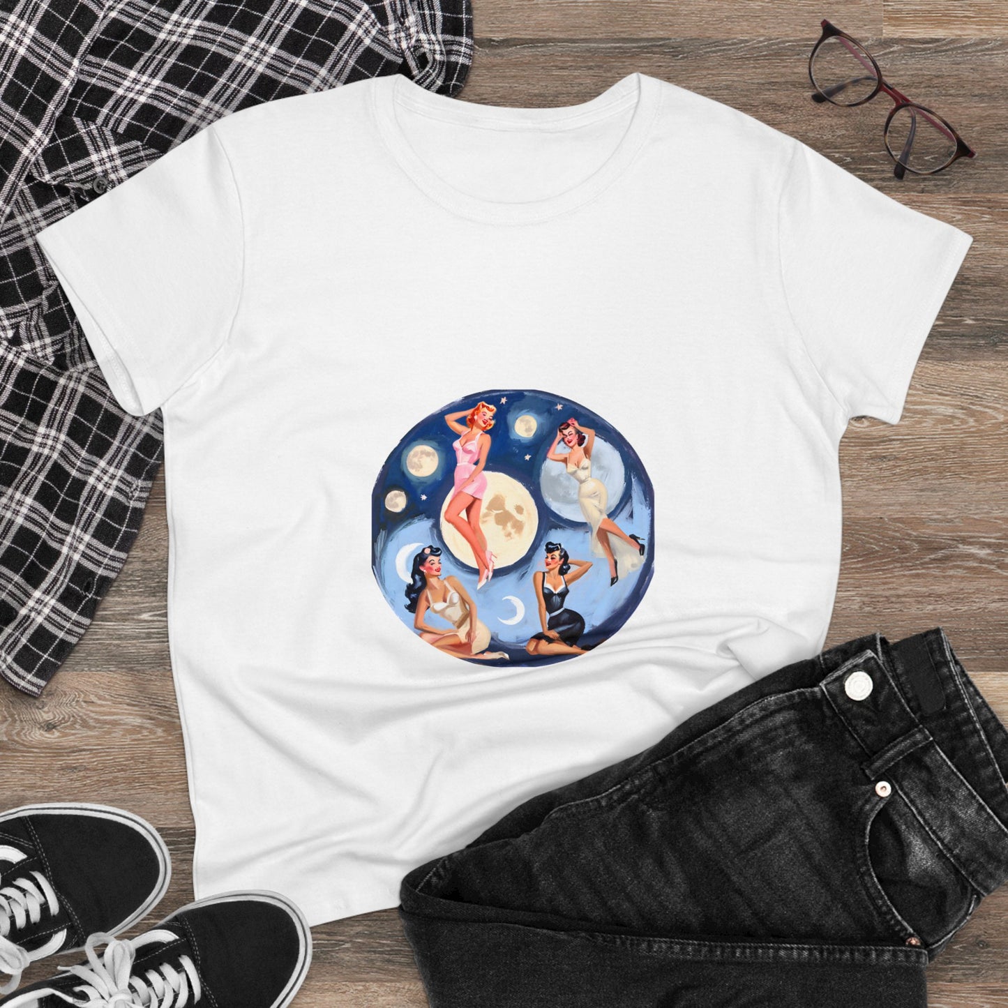 Celestial Bodies Women's Midweight Cotton Tee