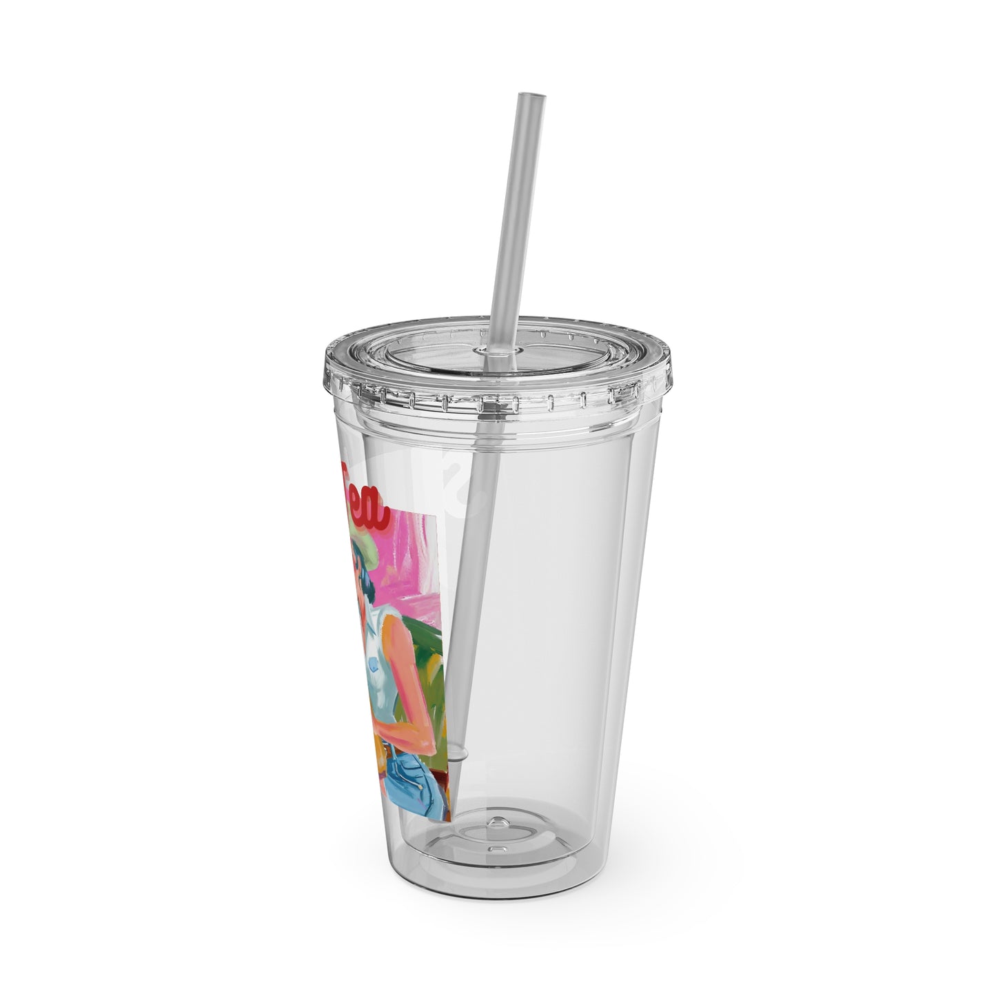 Sweet Tea to go Tumbler with Straw, 16oz