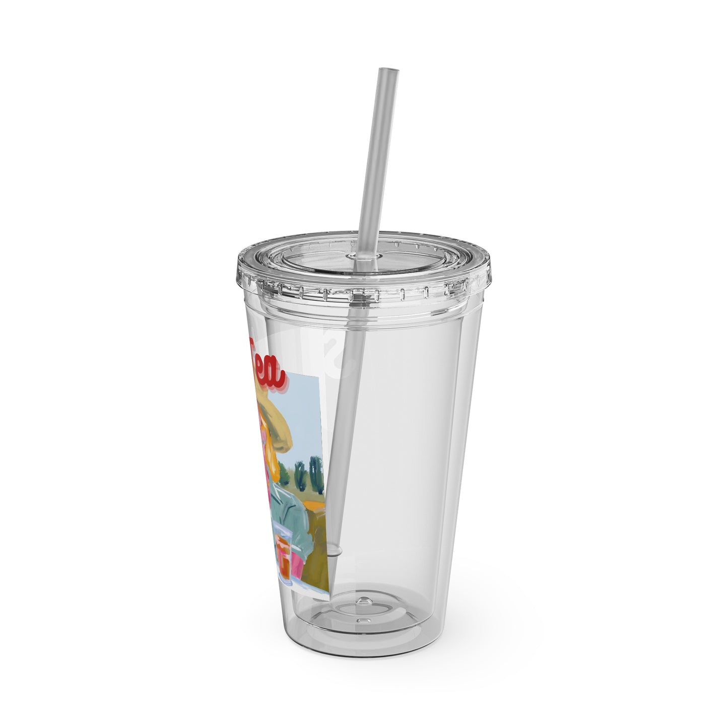 Summer Sweet Tea To Go Sunsplash Tumbler with Straw, 16oz