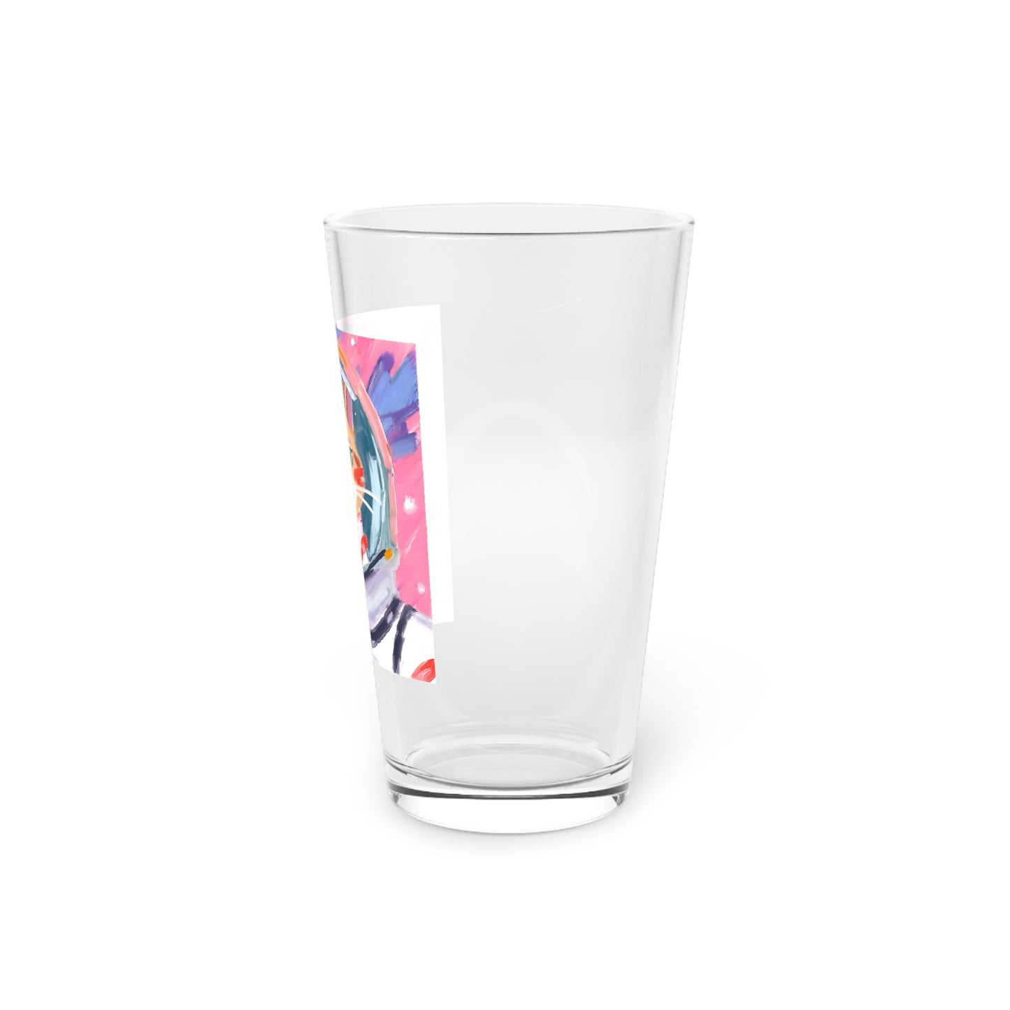 Astro Cat Heads to Space Pint Glass, 16oz