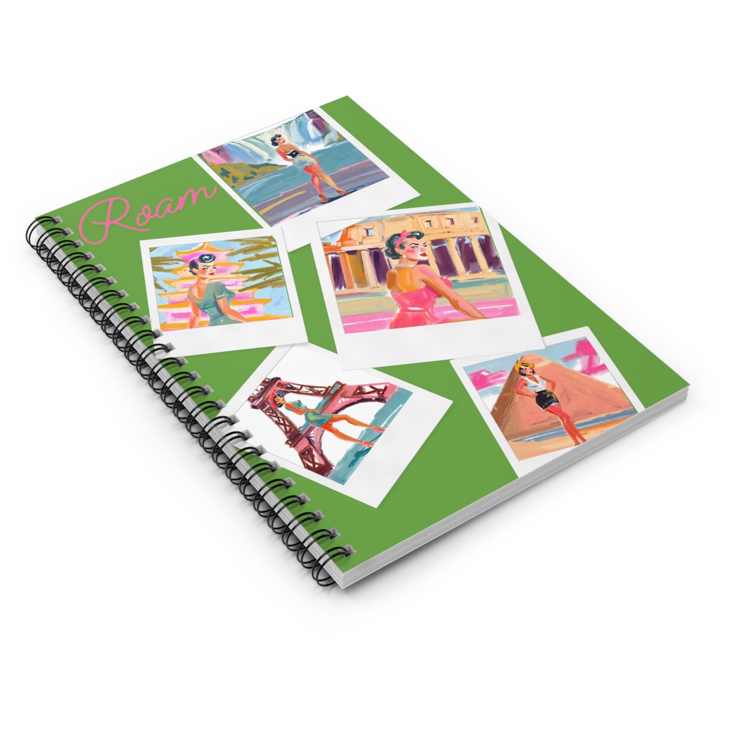 Roam Around Travel Journal Spiral Notebook - Ruled Line