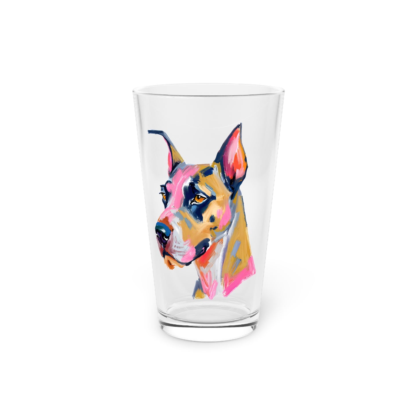 Lille the Great Dane Pint Glass, 16oz