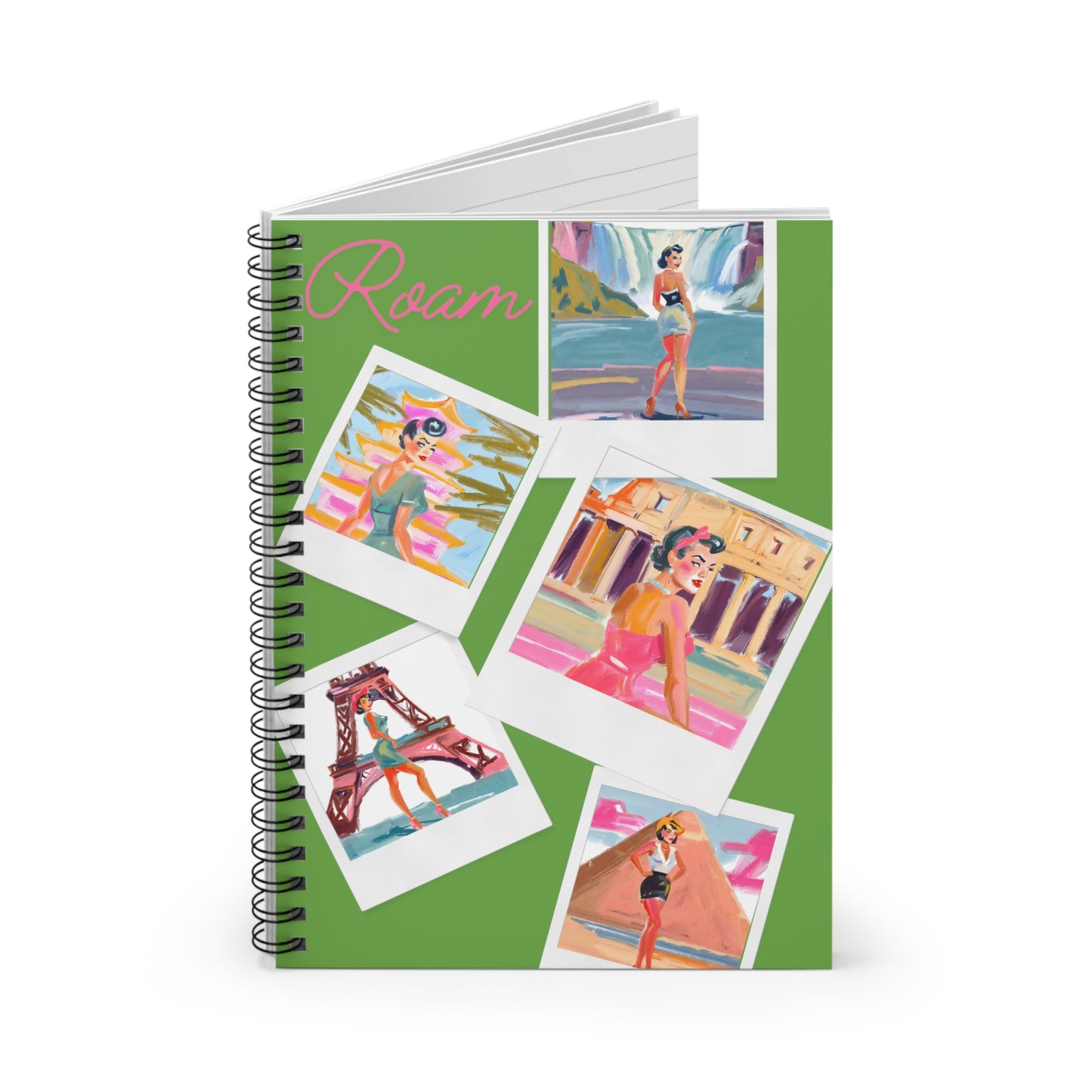 Roam Around Travel Journal Spiral Notebook - Ruled Line