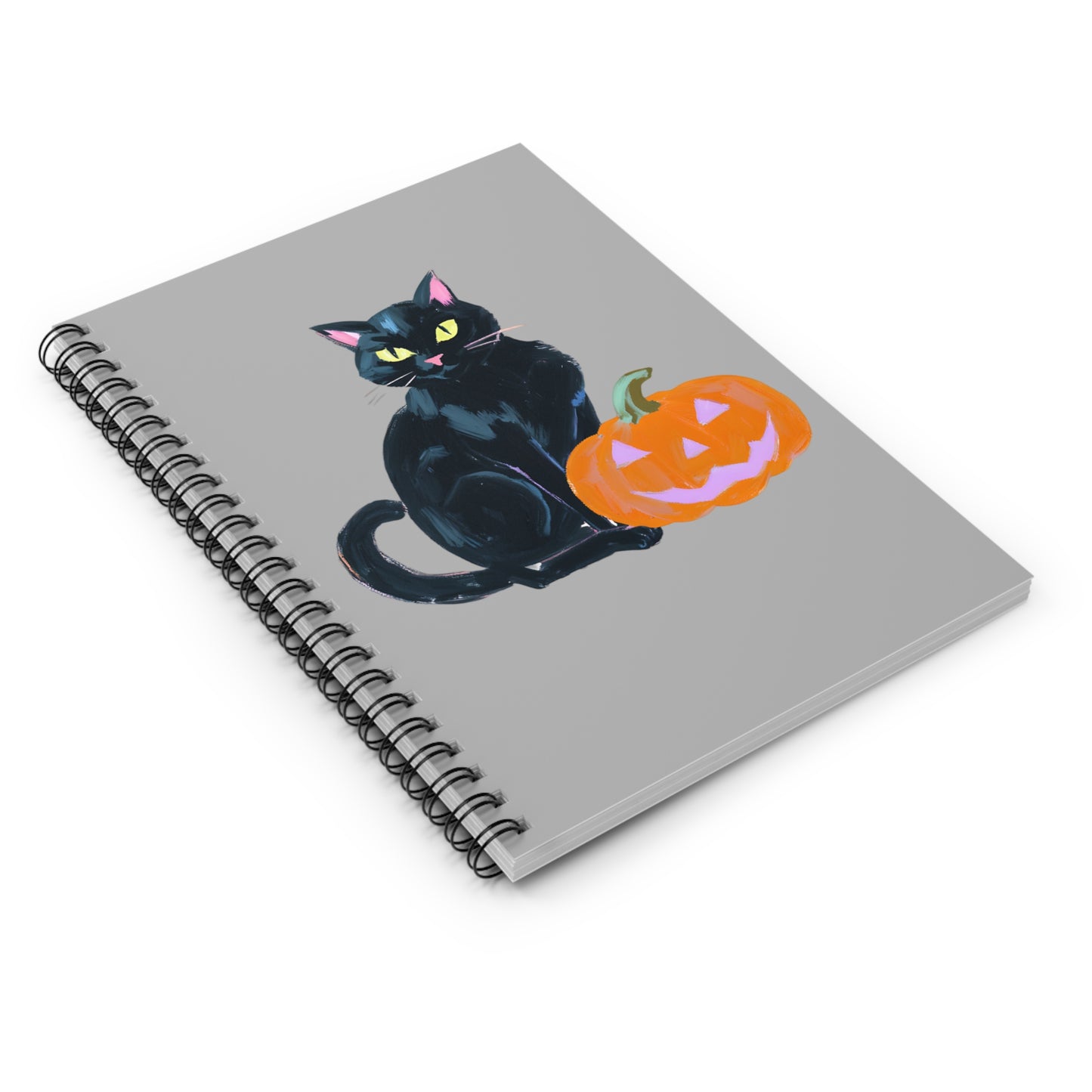 Pumpkin the Halloween Cat Spiral Notebook - Ruled Line