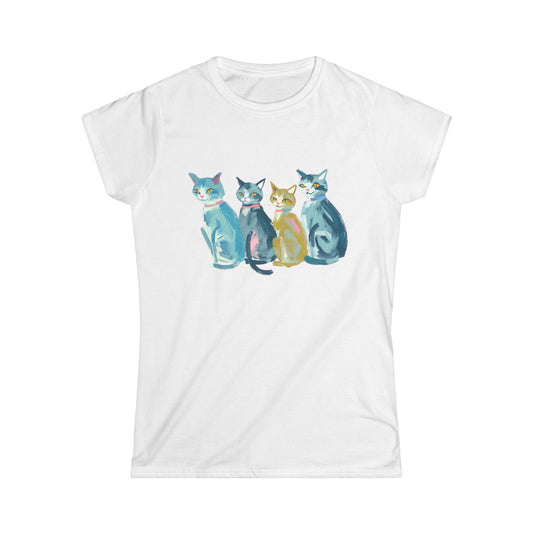 A Clowder of Cats Women's Softstyle Tee