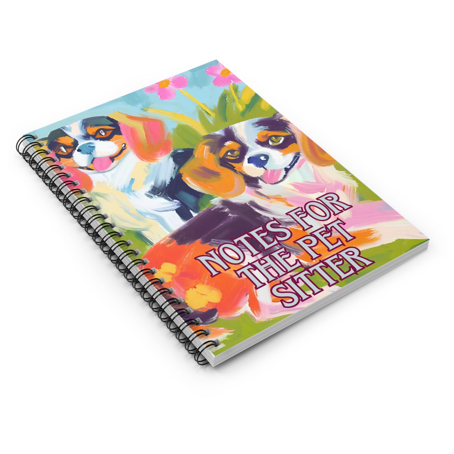 Brandy and Nellie Pet Sitter Spiral Notebook - Ruled Line