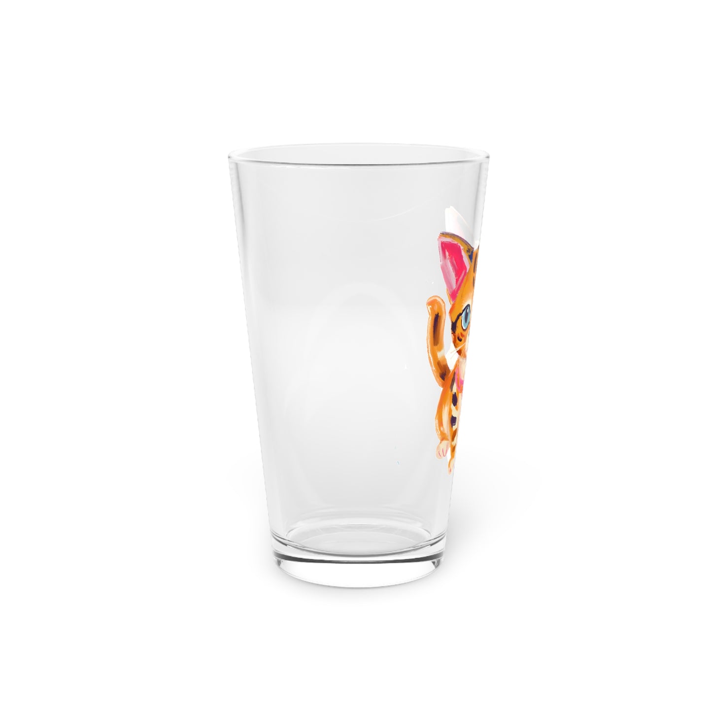 Cricket the Kitten Pint Glass, 16oz