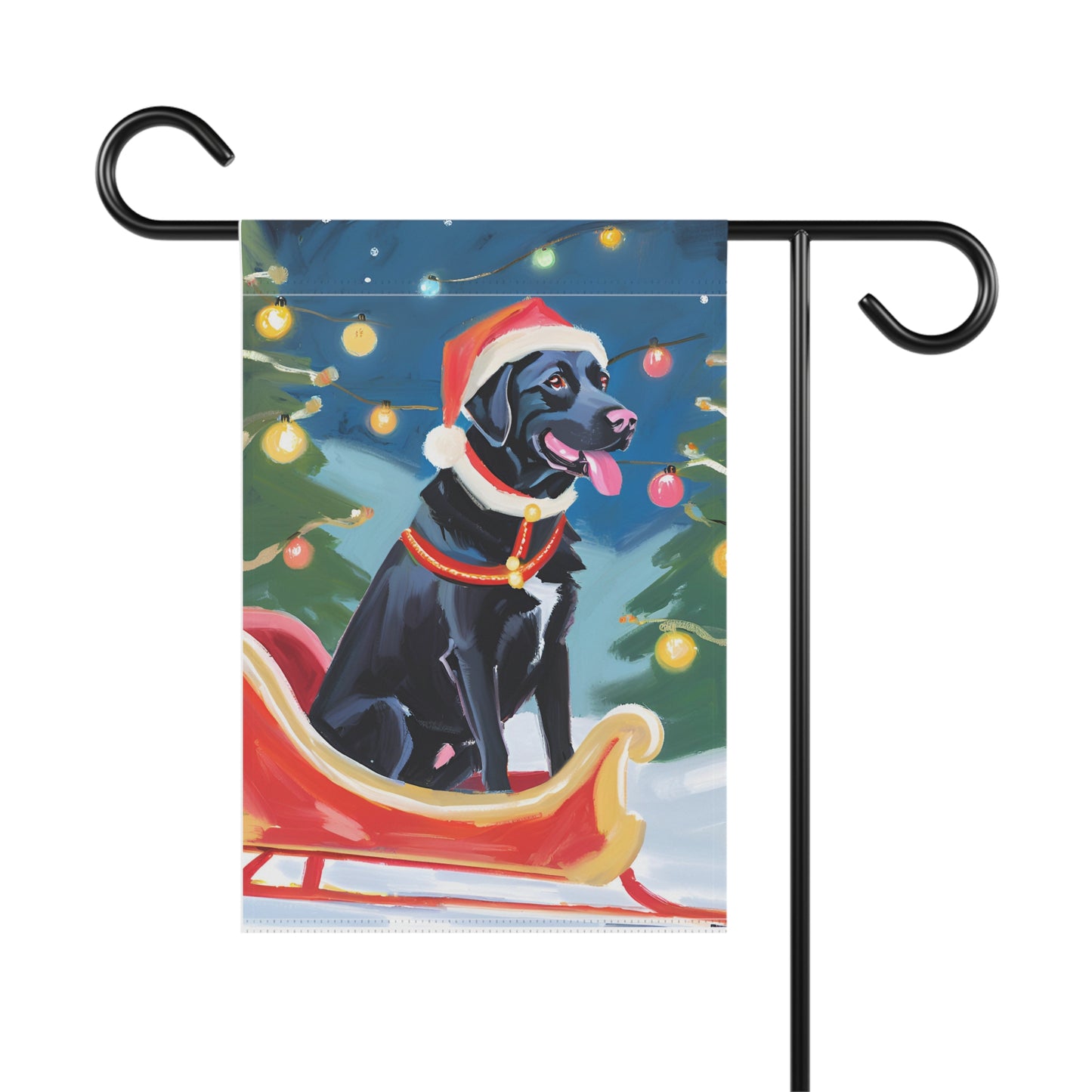 Black Lab Christmas Garden & House Banner