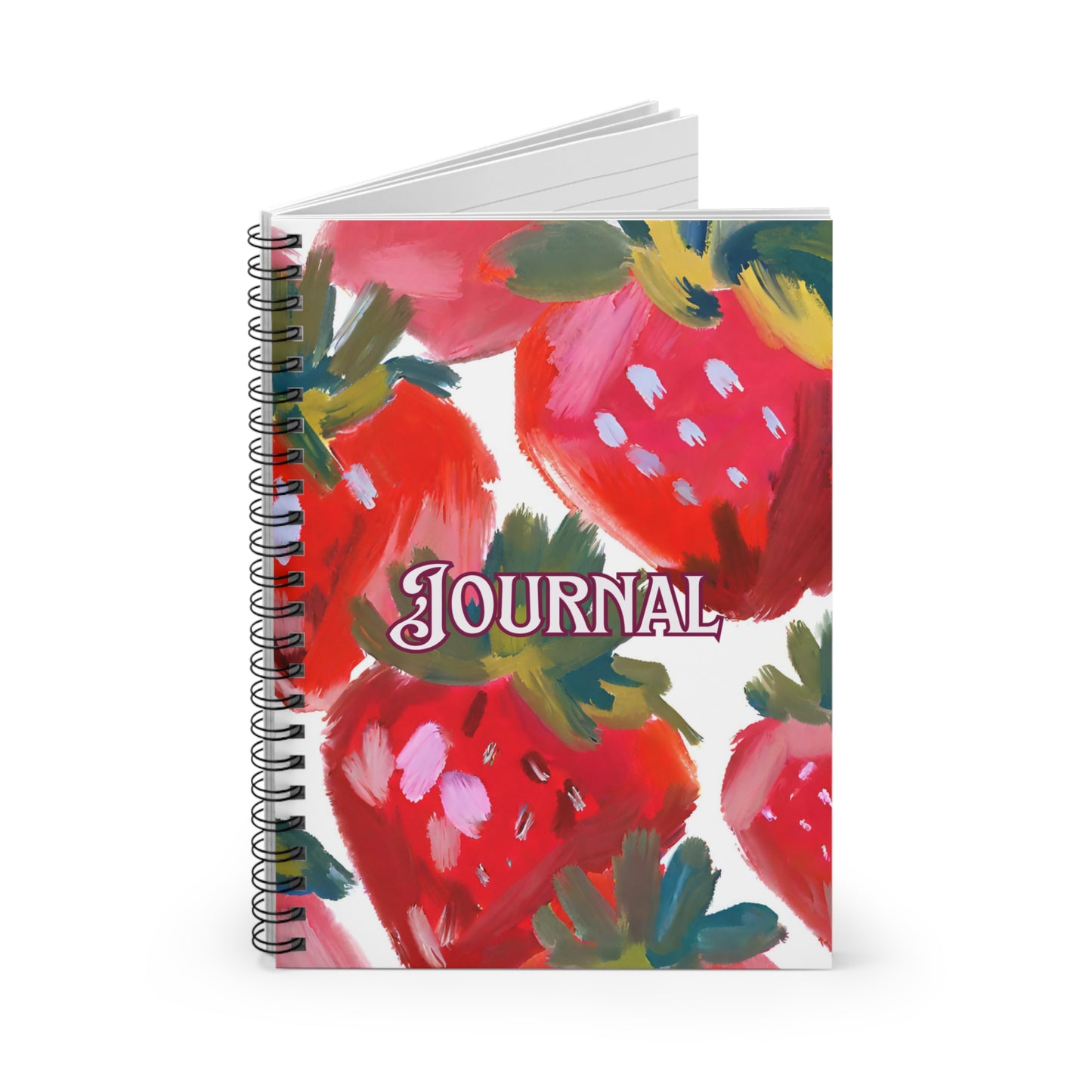 Strawberry Spiral Notebook - Ruled Line