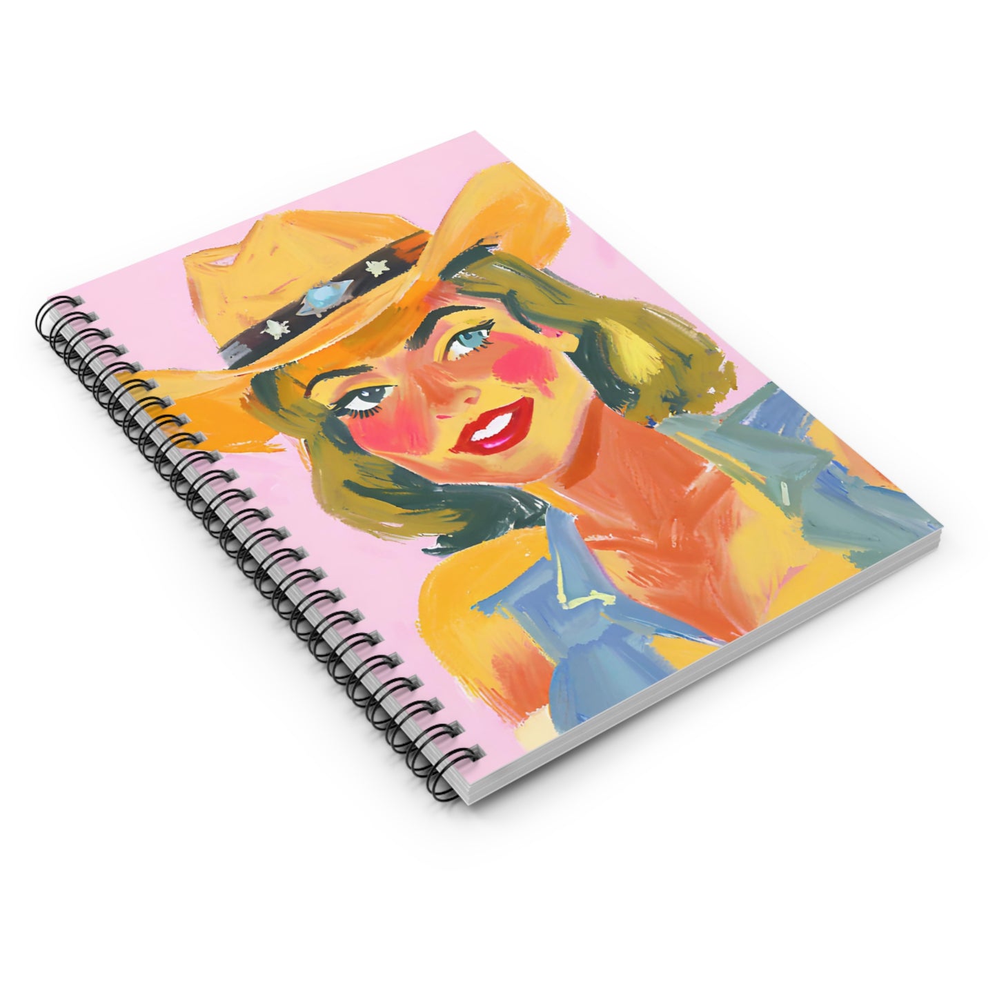 Retro Cowgirl Spiral Notebook - Ruled Line