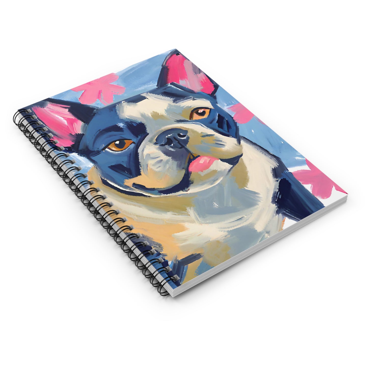 Pierre the Frenchie Spiral Notebook - Ruled Line