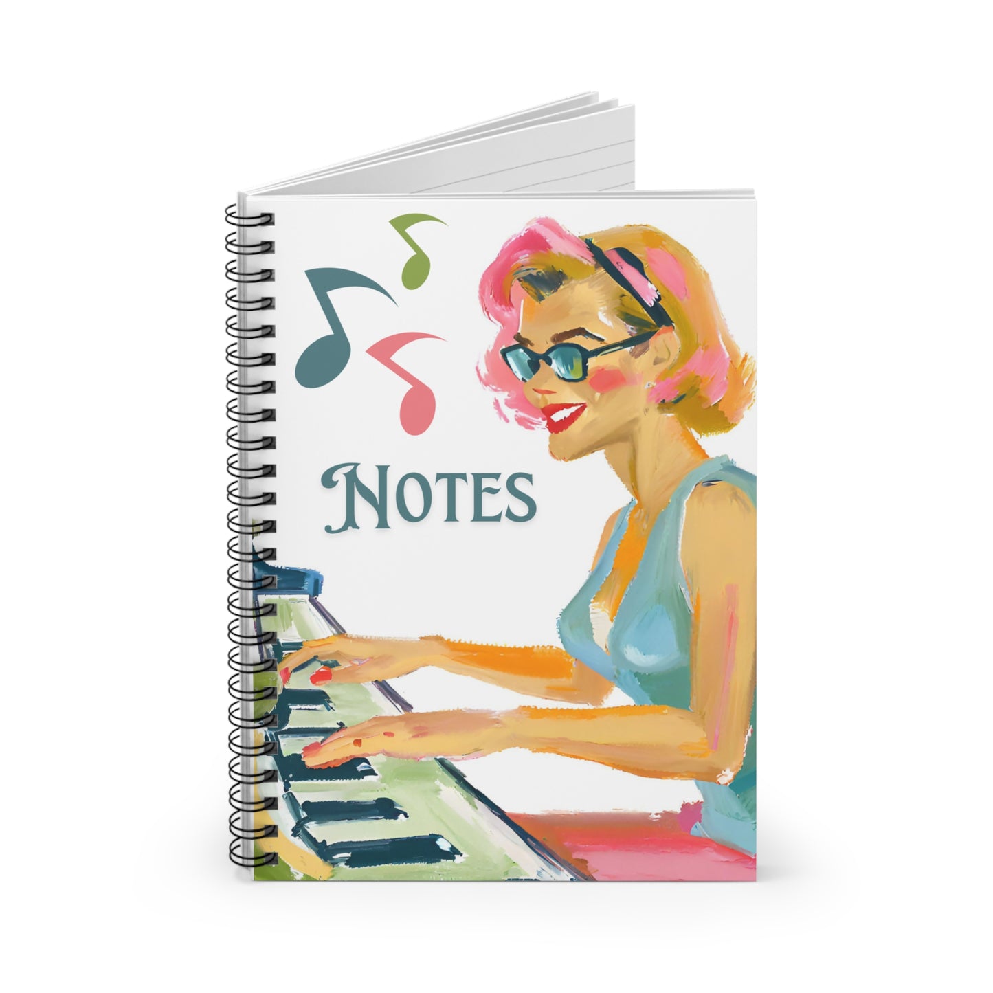 Melody's Music Spiral Notebook - Ruled Line