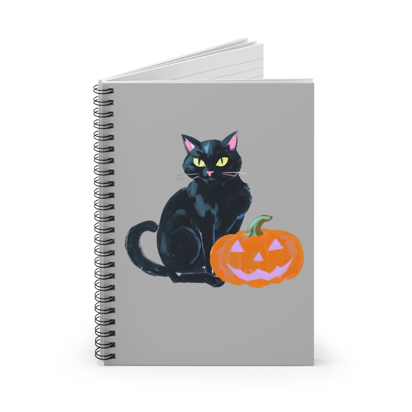 Pumpkin the Halloween Cat Spiral Notebook - Ruled Line