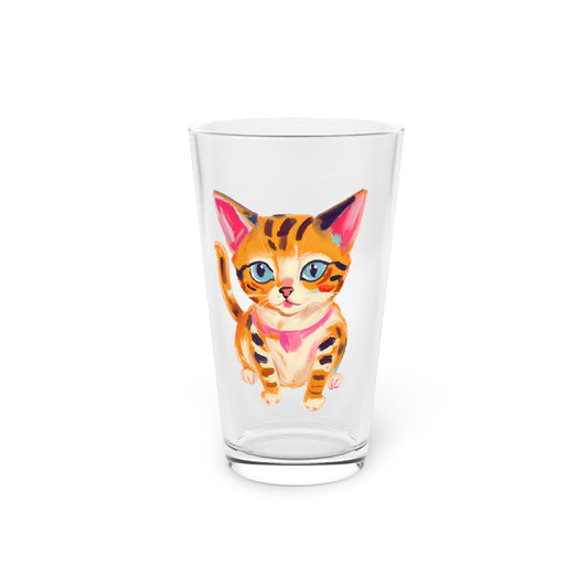 Cricket the Kitten Pint Glass, 16oz