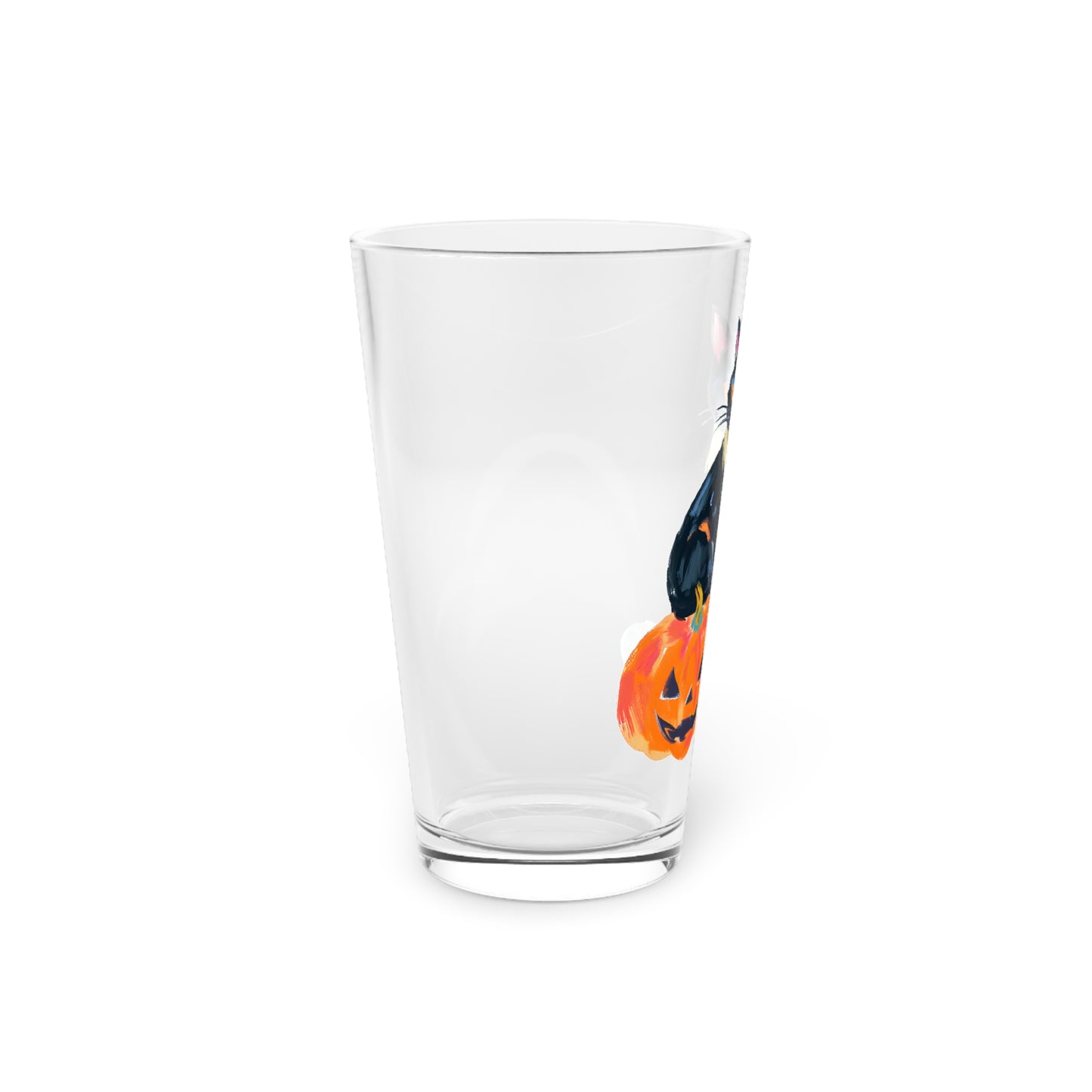 Pumpkin Kitty Pint Glass, 16oz