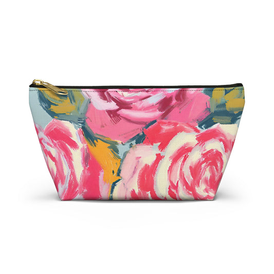 Floral Accessory Pouch w T-bottom