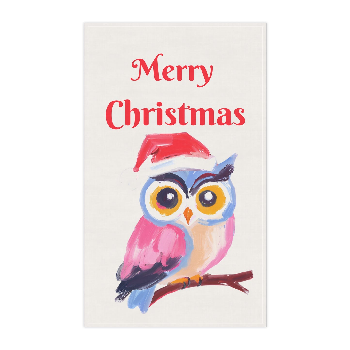 Hoo's Ready for Christmas ? Tea Towel