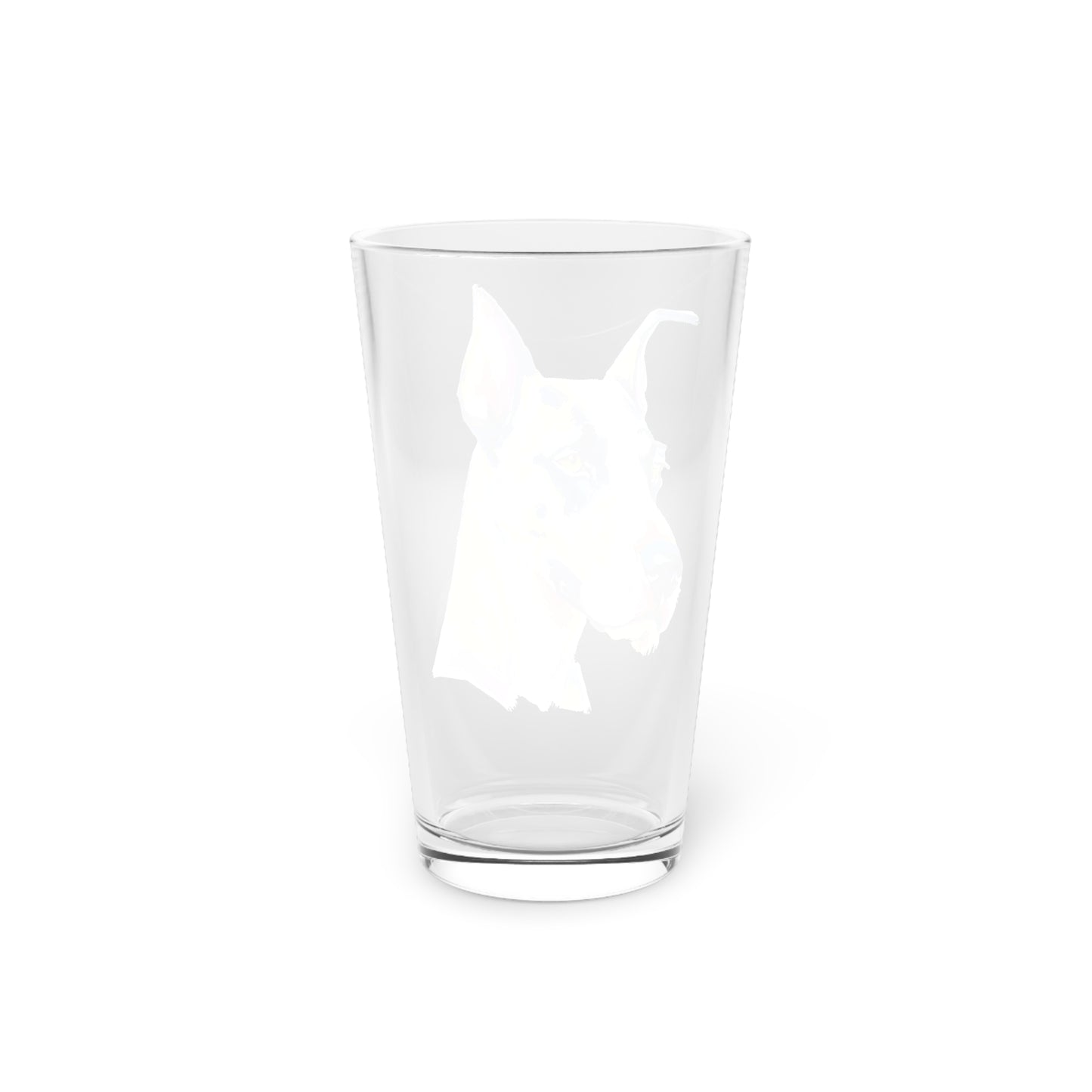 Lille the Great Dane Pint Glass, 16oz