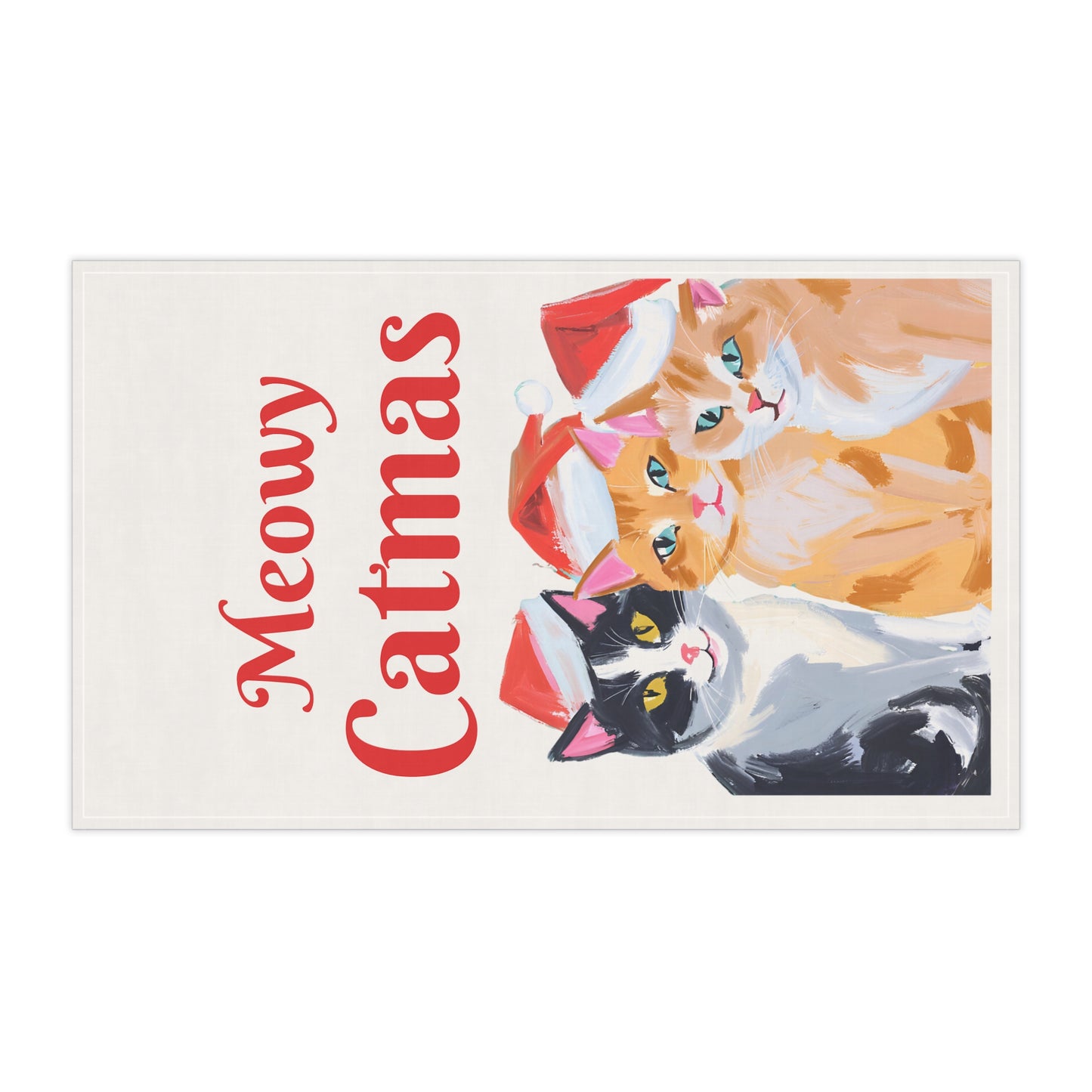 Meowy Catmas Tea Towels (cotton twill)