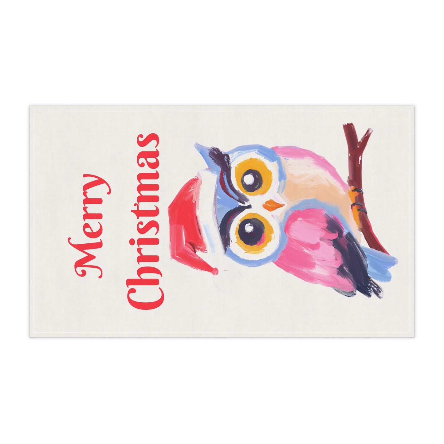 Hoo's Ready for Christmas ? Tea Towel