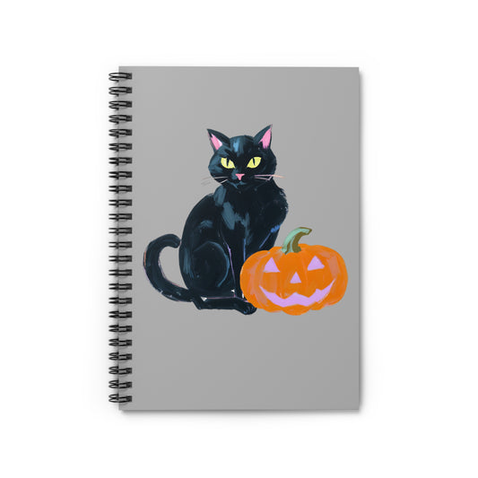 Pumpkin the Halloween Cat Spiral Notebook - Ruled Line