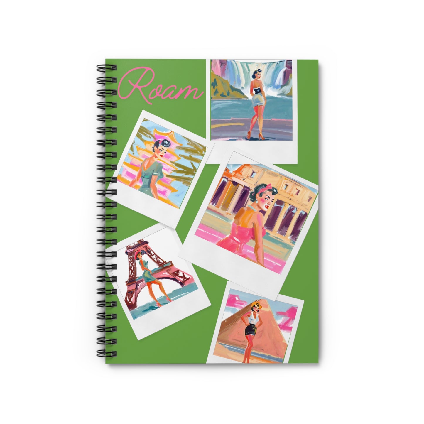 Roam Around Travel Journal Spiral Notebook - Ruled Line