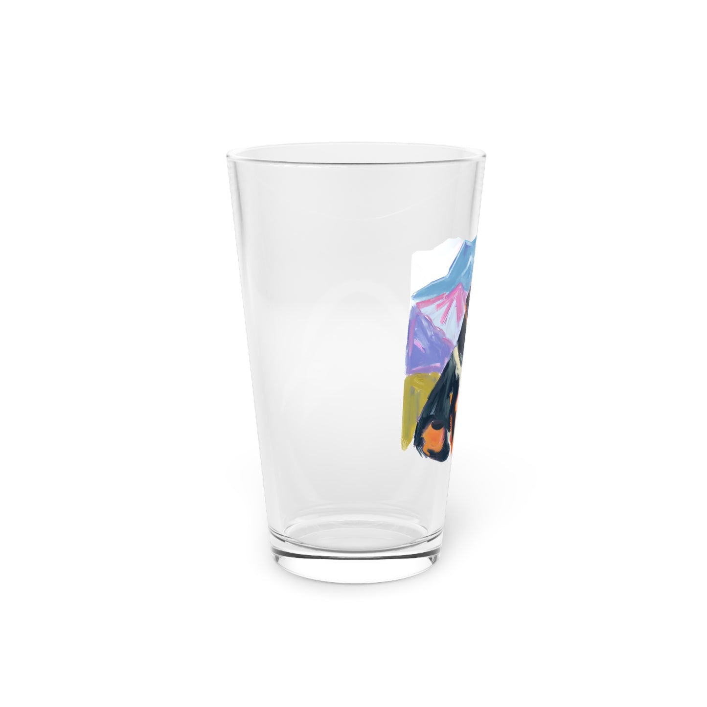 Stefan the Swiss Mountain Dog Pint Glass, 16oz