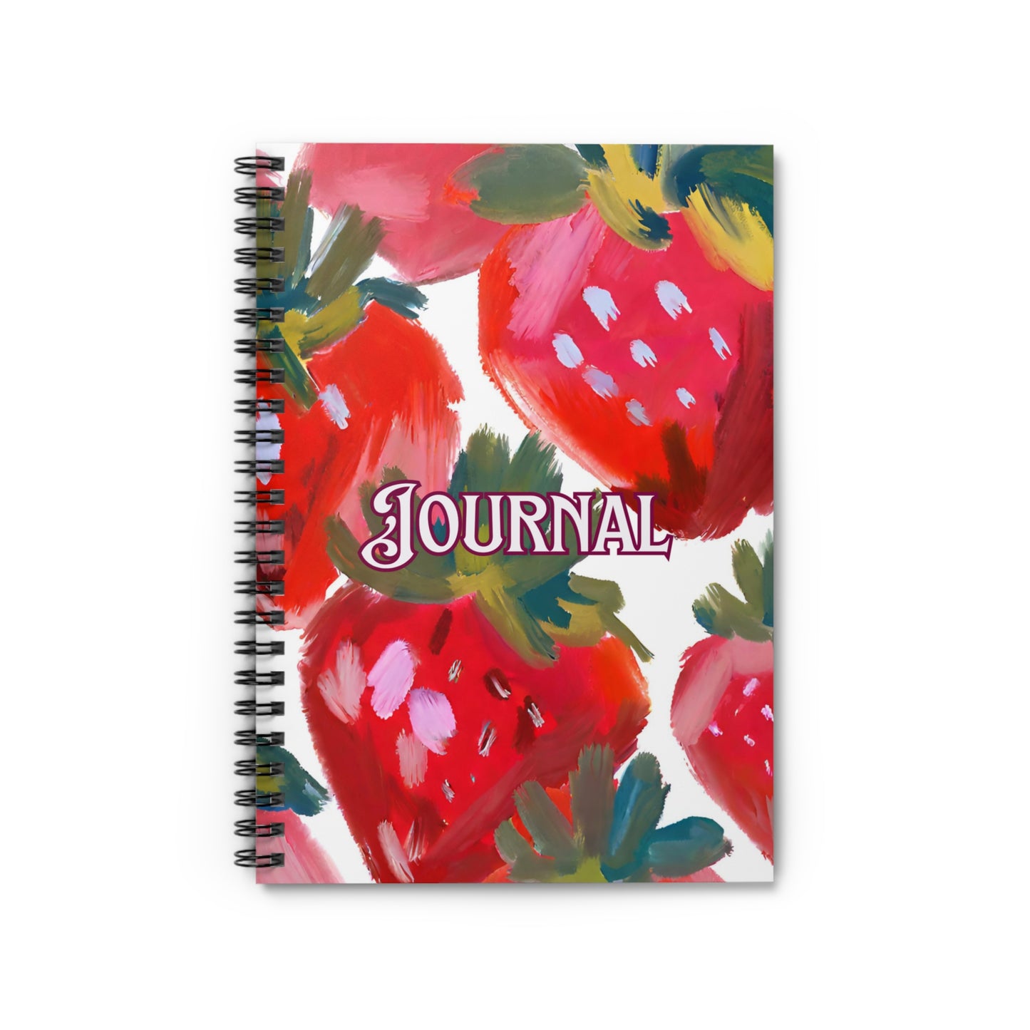 Strawberry Spiral Notebook - Ruled Line