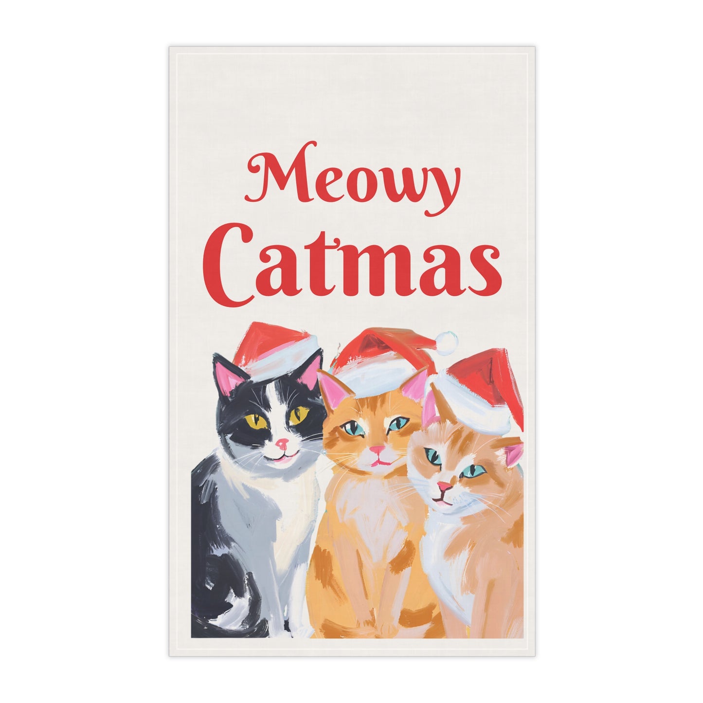 Meowy Catmas Tea Towels (cotton twill)