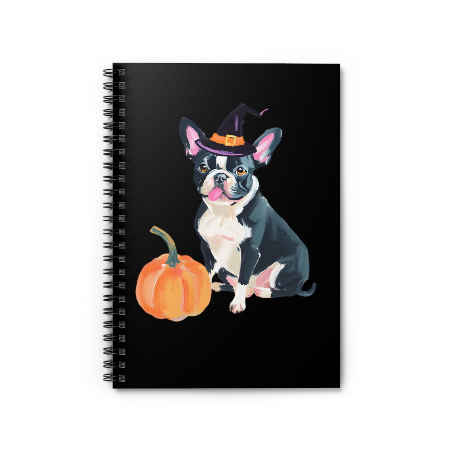 Frenchie Witch Spiral Notebook - Ruled Line