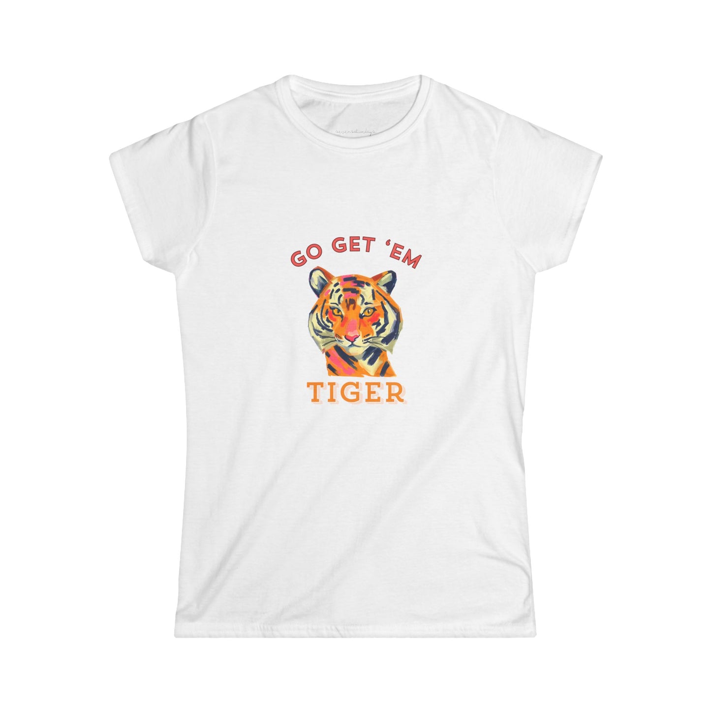 Go Get 'Em Tiger Women's Softstyle short sleeve  Tee