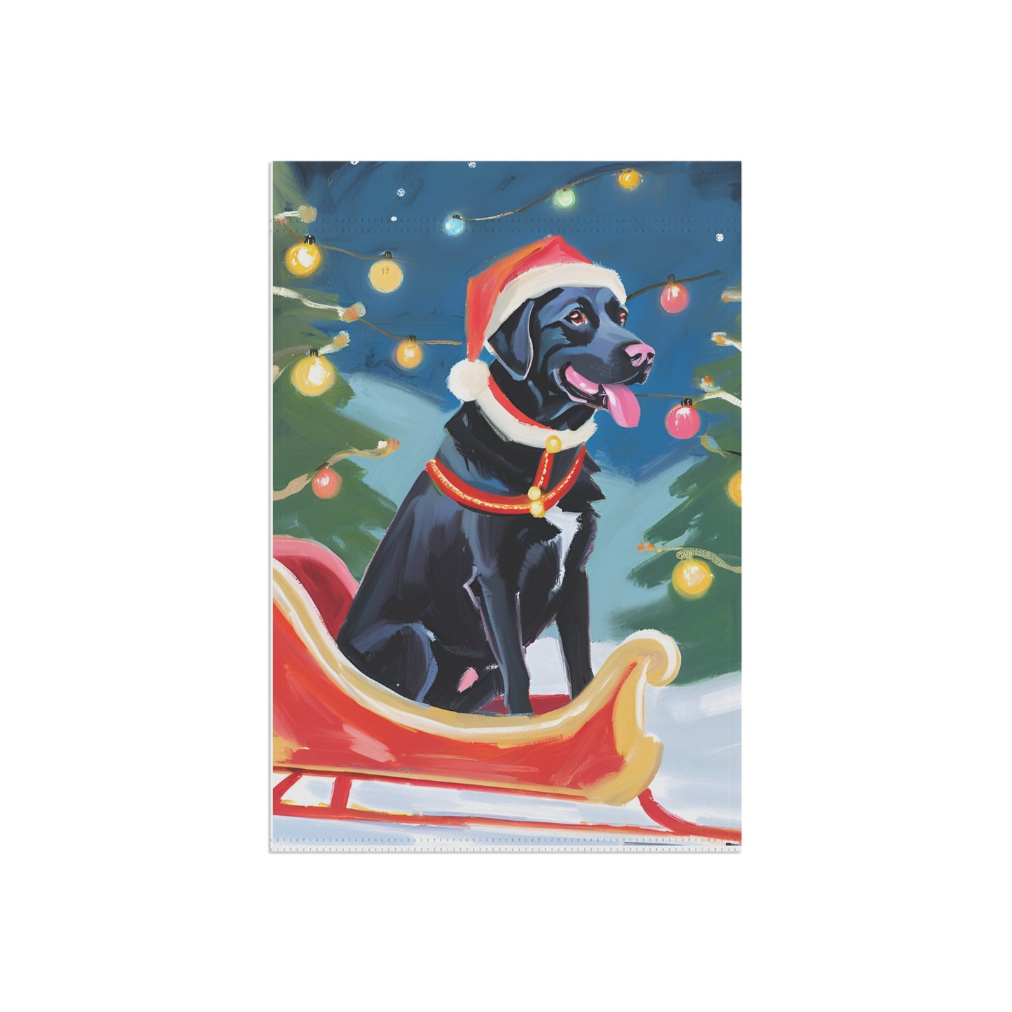 Black Lab Christmas Garden & House Banner