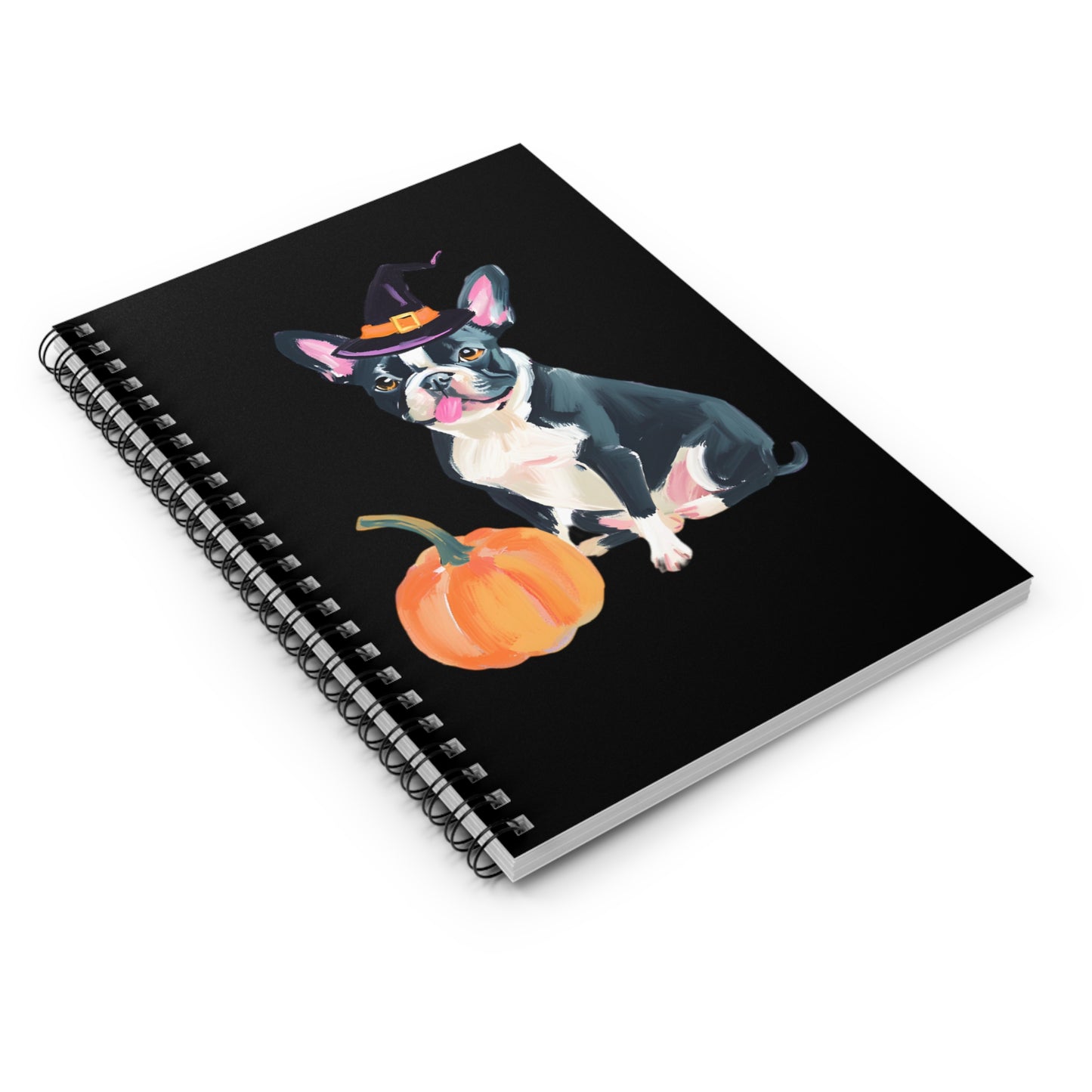 Frenchie Witch Spiral Notebook - Ruled Line