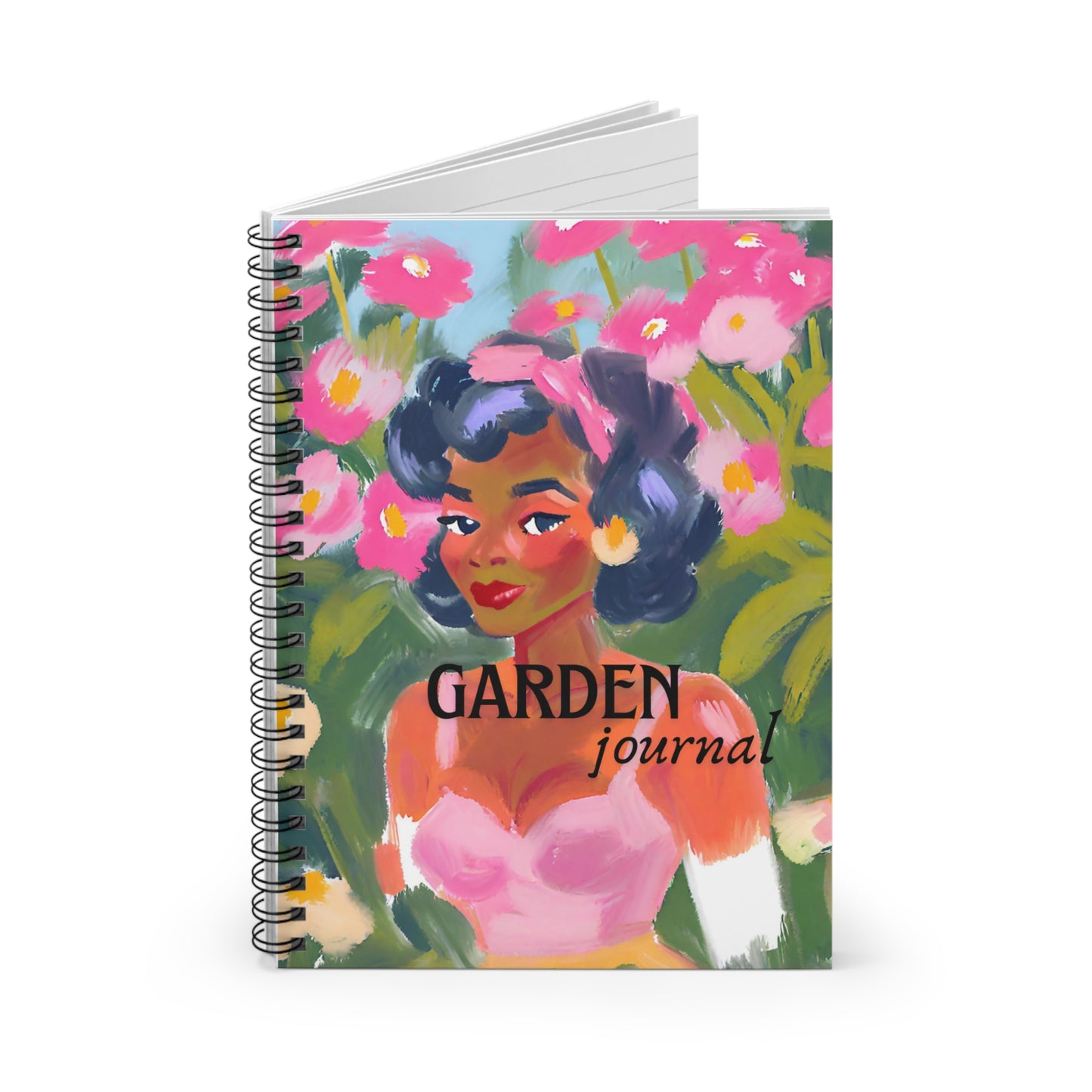 Iris in the Garden Spiral Notebook - Ruled Line