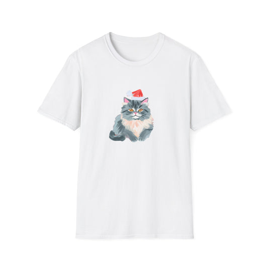 Chrissy the Christmas Kitty Unisex Softstyle T-Shirt