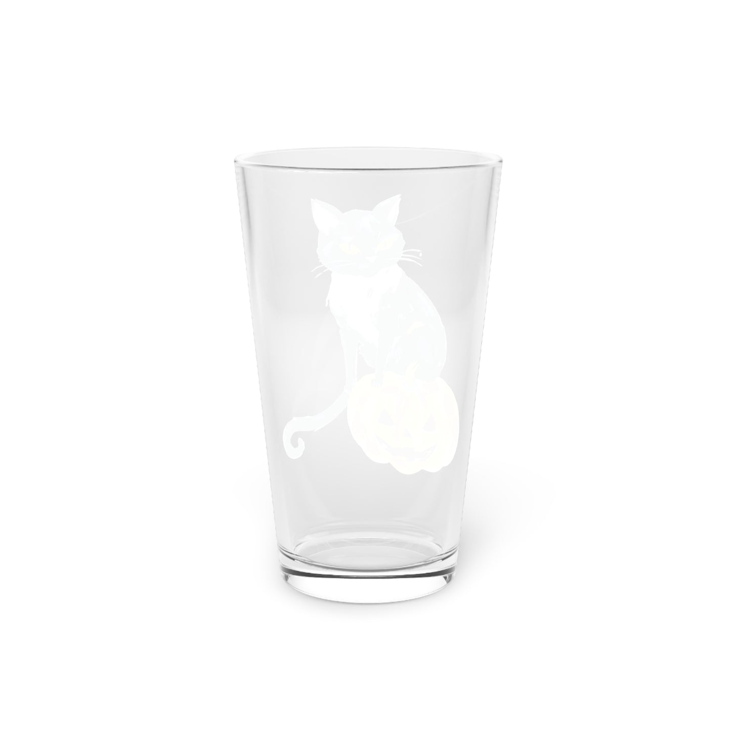 Pumpkin Kitty Pint Glass, 16oz