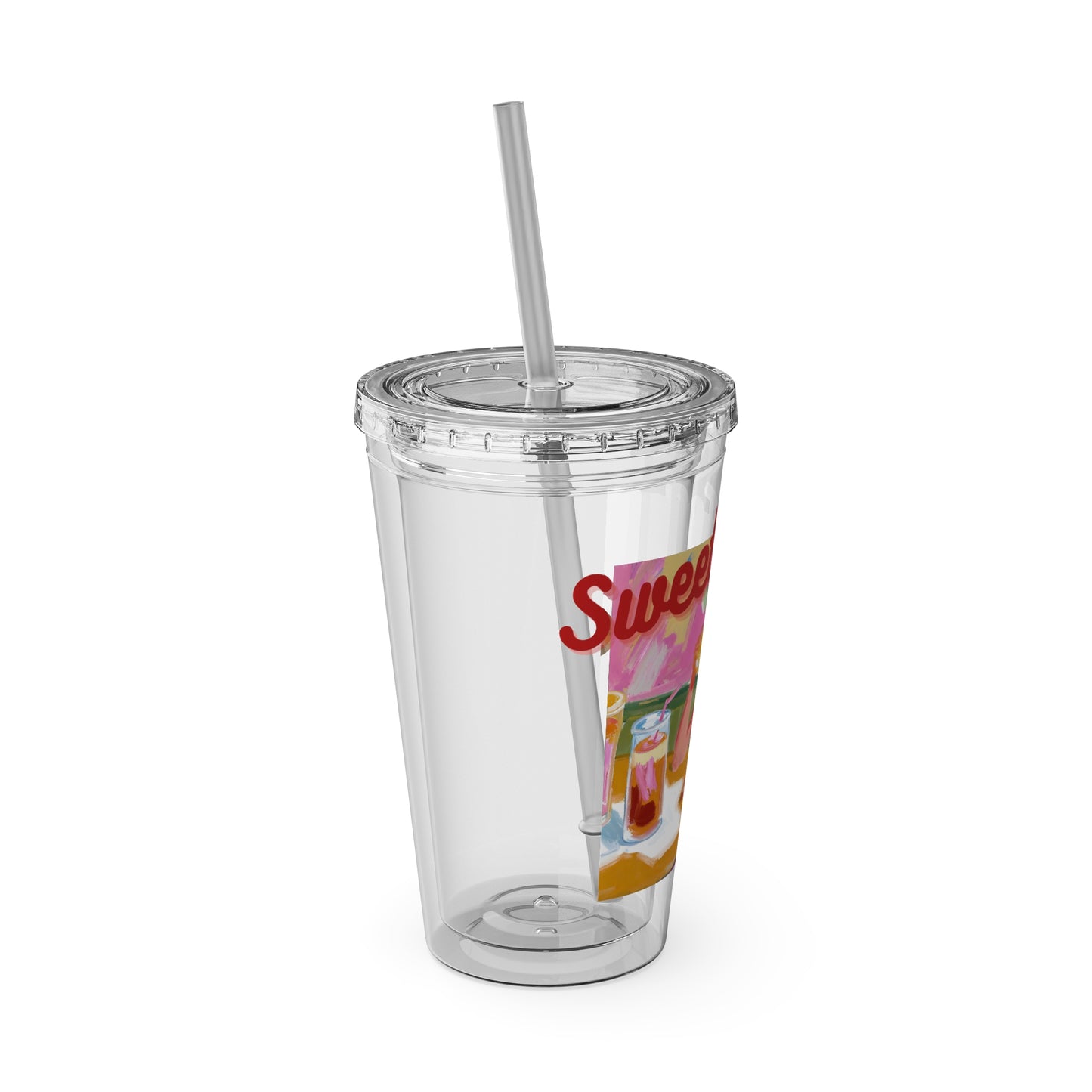 Sweet Tea to go Tumbler with Straw, 16oz