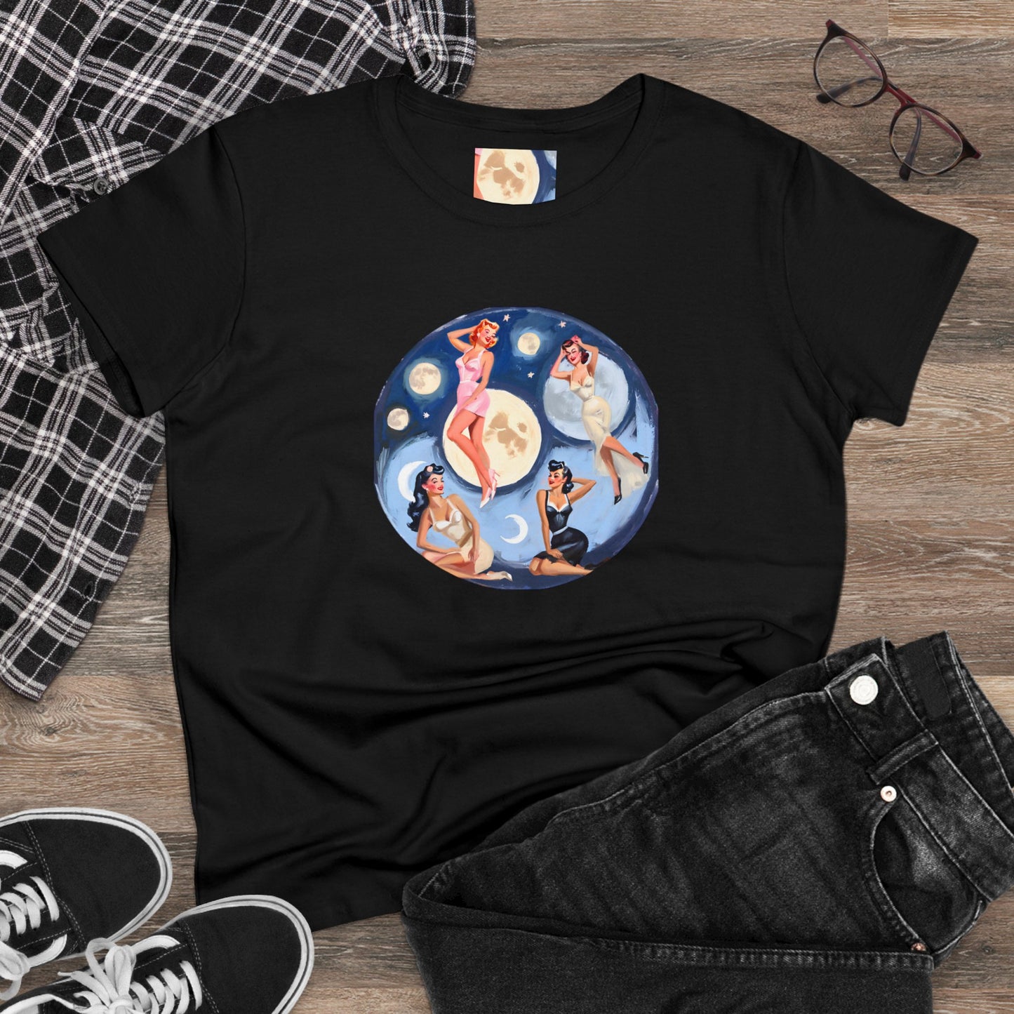 Celestial Bodies Women's Midweight Cotton Tee