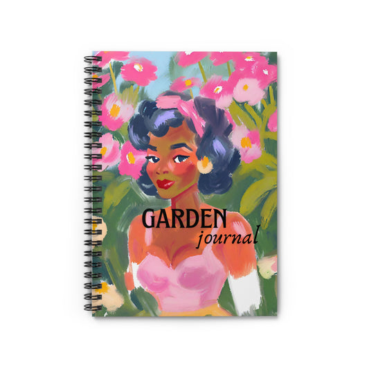 Iris in the Garden Spiral Notebook - Ruled Line