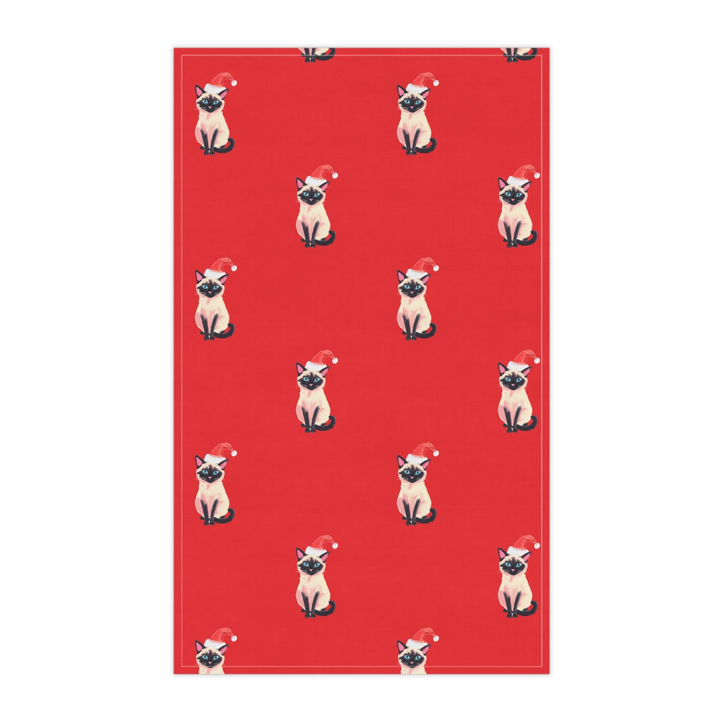 Merry Siamese Tea Towel Cotton Twill