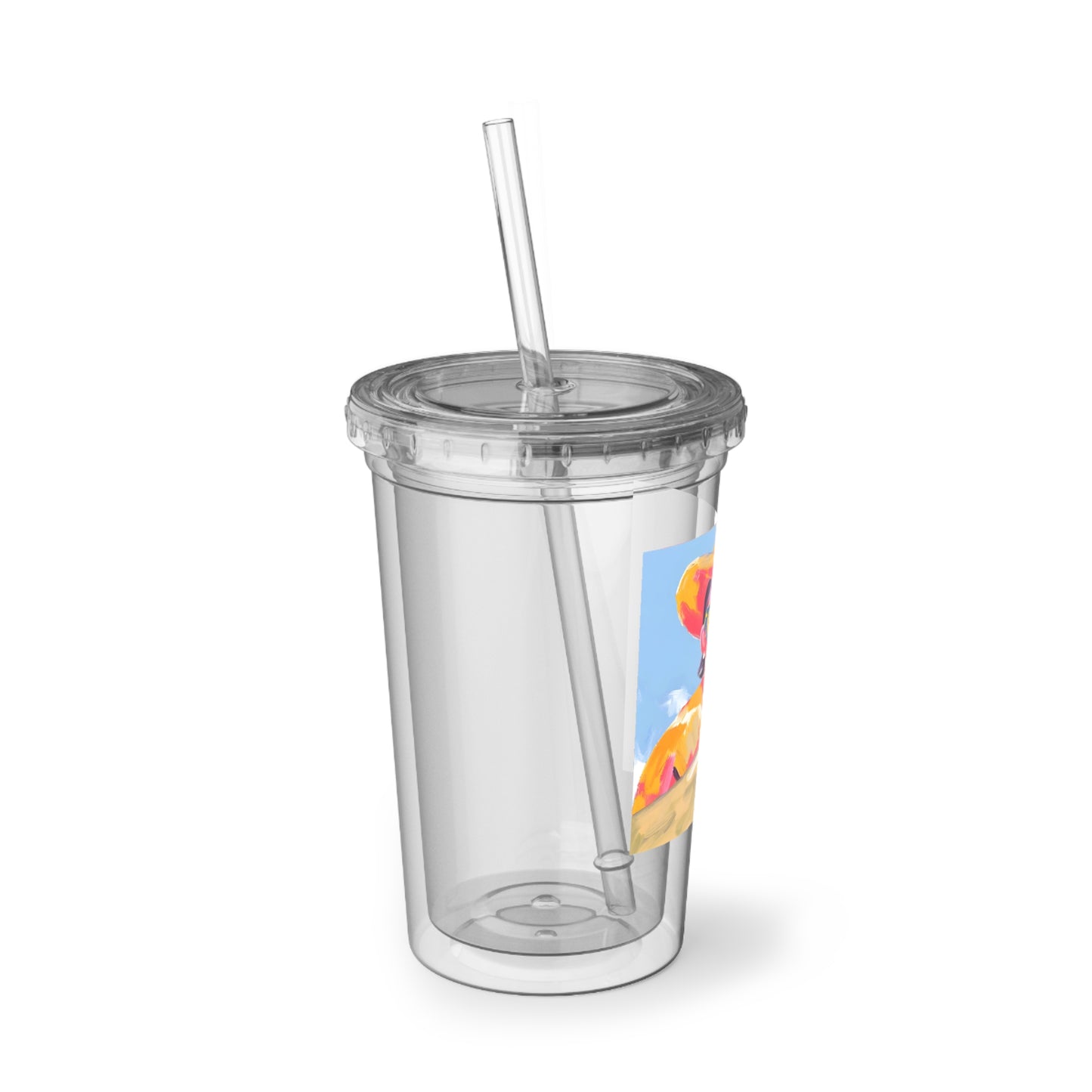 To Go Acrylic Cup with lid and straw "AnnaLee"