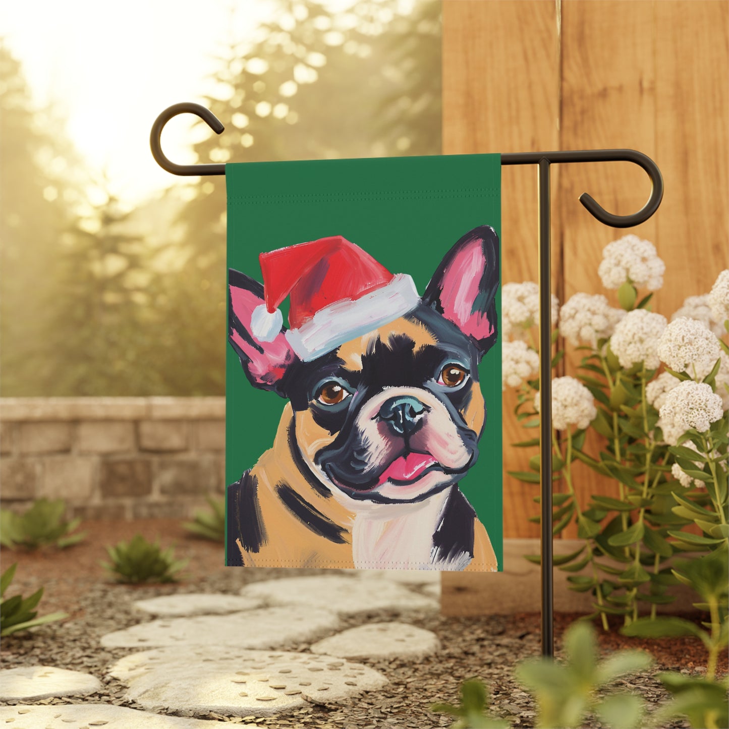 Frenchie Christmas Garden & House Banner