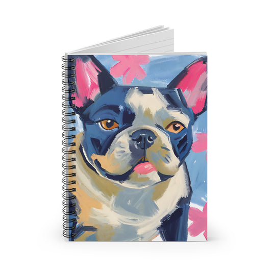 Pierre the Frenchie Spiral Notebook - Ruled Line