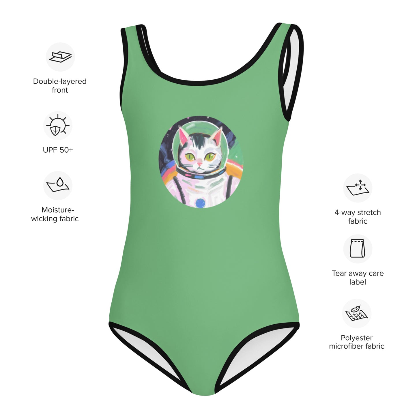 Explore the World Kitty All-Over Print Kids Swimsuit