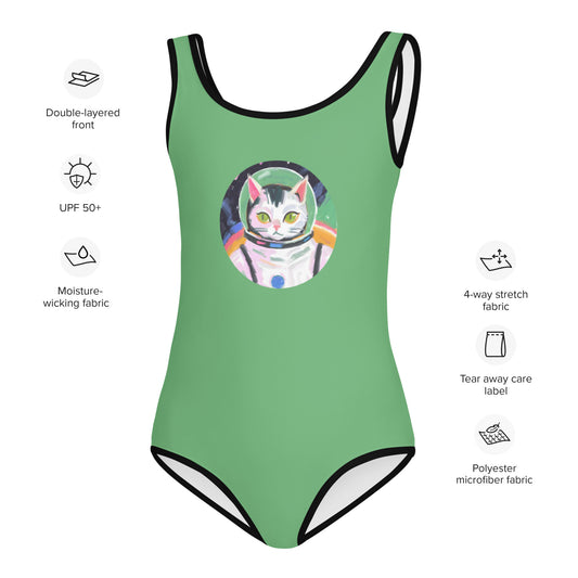 Explore the World Kitty All-Over Print Kids Swimsuit